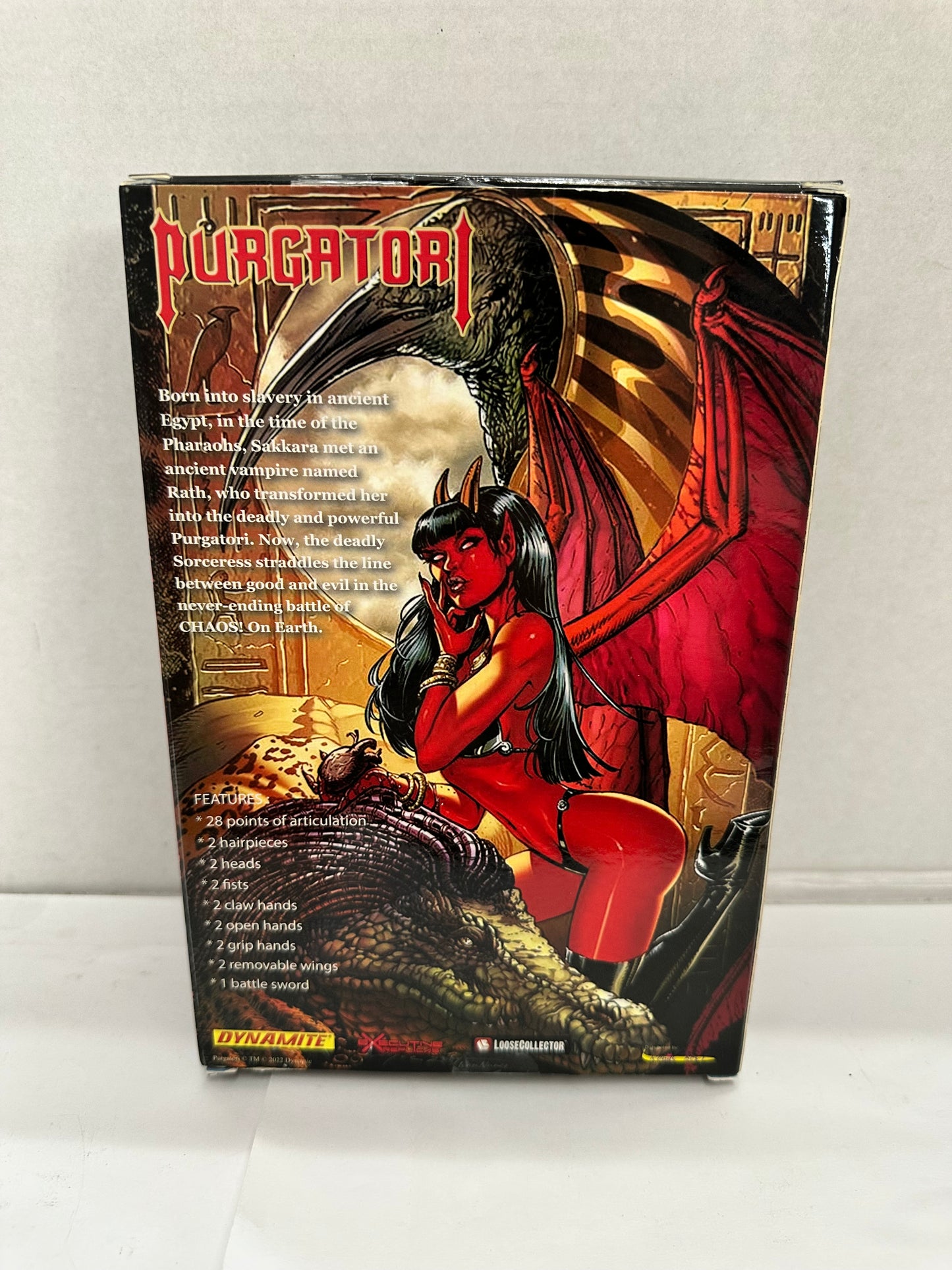Dynamite Executive Replicas Purgatori 1/12 Action Figure Open