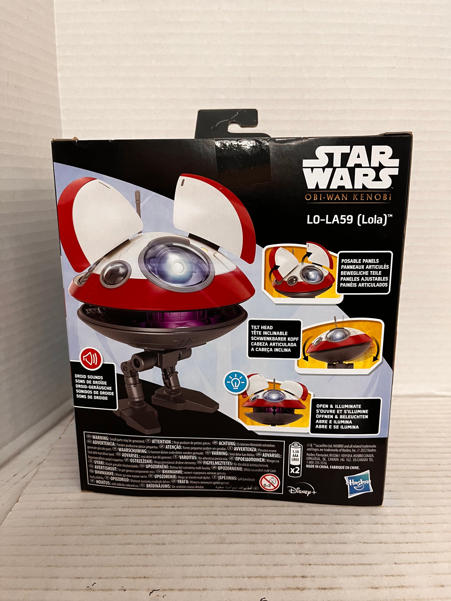 Star Wars L0-LA59 (Lola) Droid Interactive Electronic Figure Disney/Hasbro, Nib