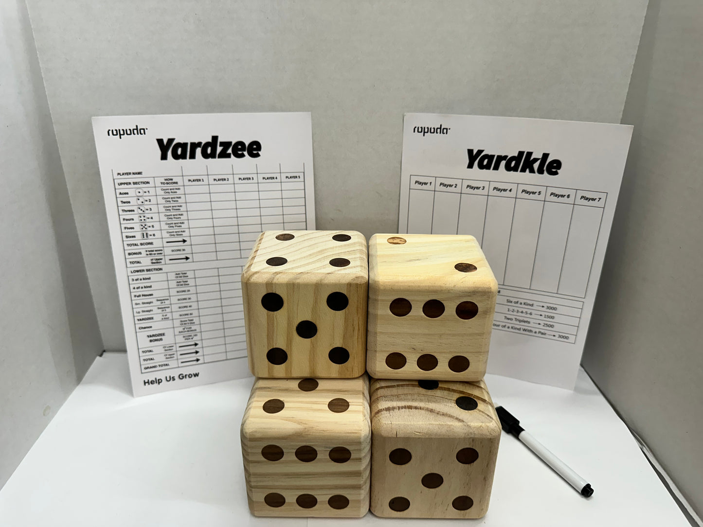 Ropoda Set Wooden Yard Games Dice Outdoor Lawn Game with Carrying Case