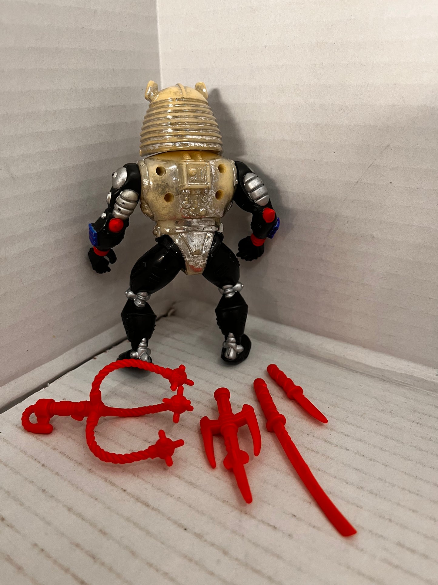 Chrome Dome Vintage TMNT Teenage Mutant Ninja Turtles Figure Complete 1990