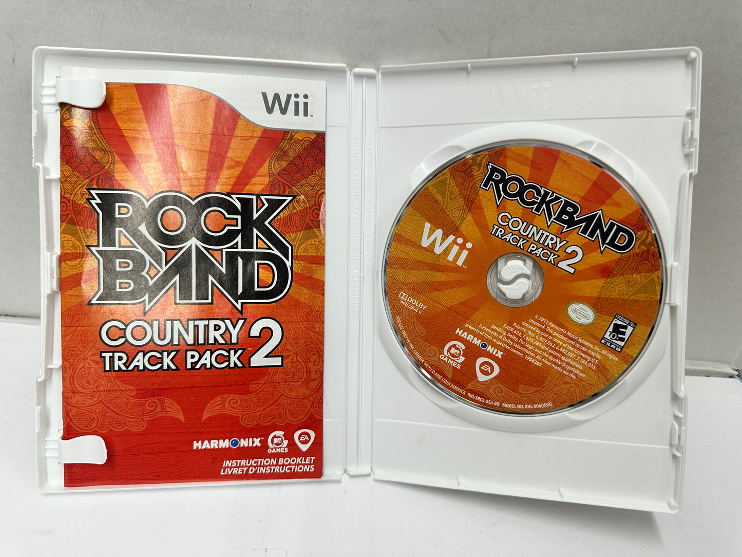 EA Games Rock Band Country Track Pack 2 (E10+) Wii NTSC-U/C Case Disc Manual