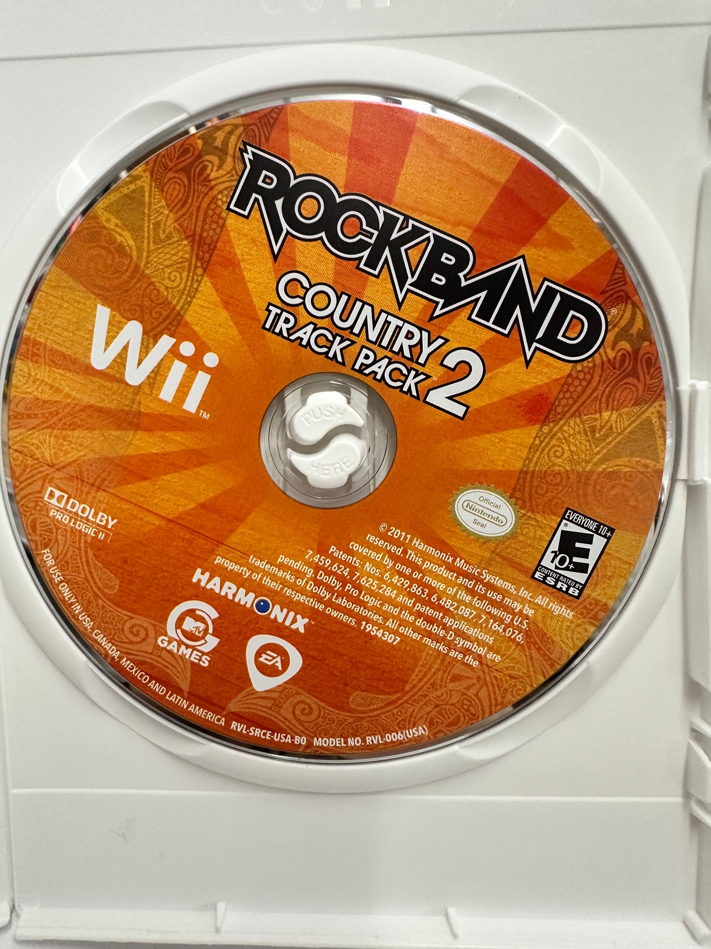 EA Games Rock Band Country Track Pack 2 (E10+) Wii NTSC-U/C Case Disc Manual