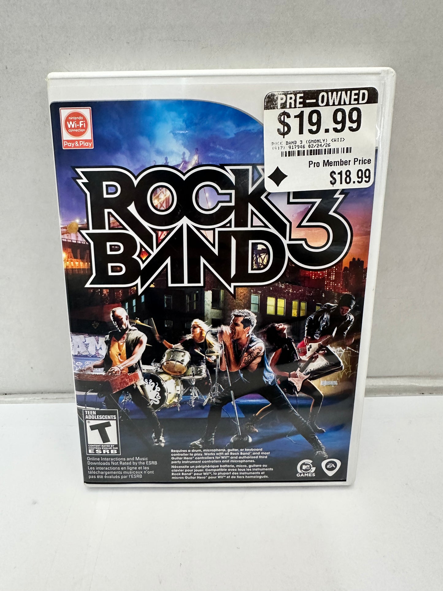 Rock Band 3 (Nintendo Wii, 2010) Complete CIB with Manual.