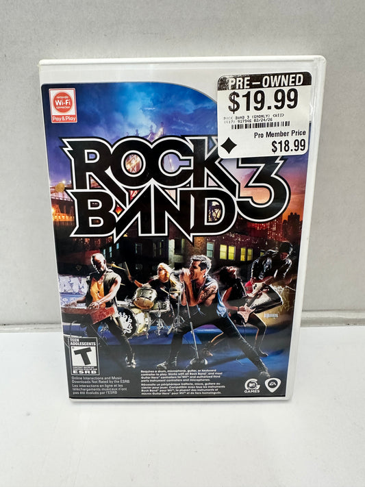 Rock Band 3 (Nintendo Wii, 2010) Complete CIB with Manual.