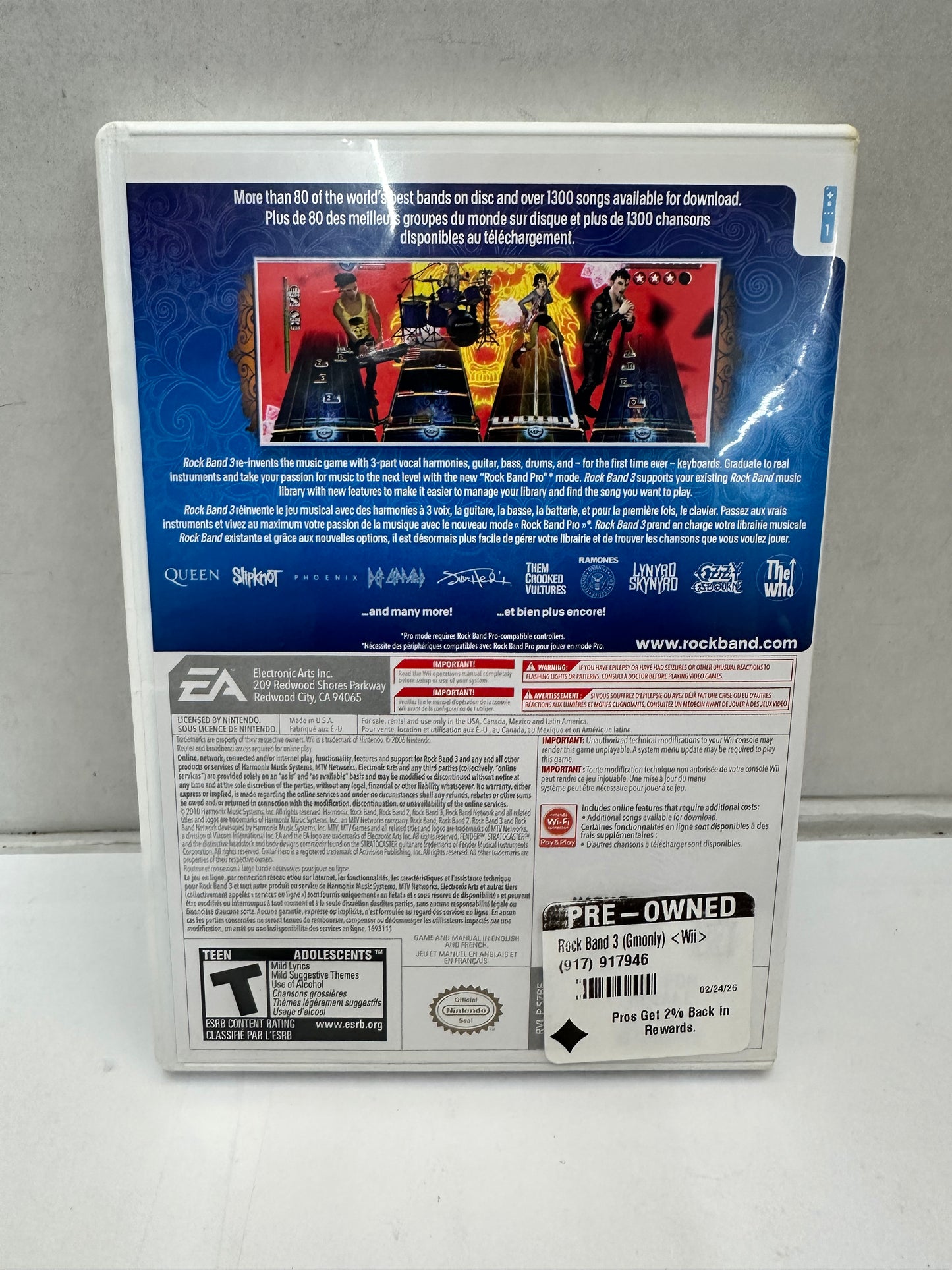 Rock Band 3 (Nintendo Wii, 2010) Complete CIB with Manual.
