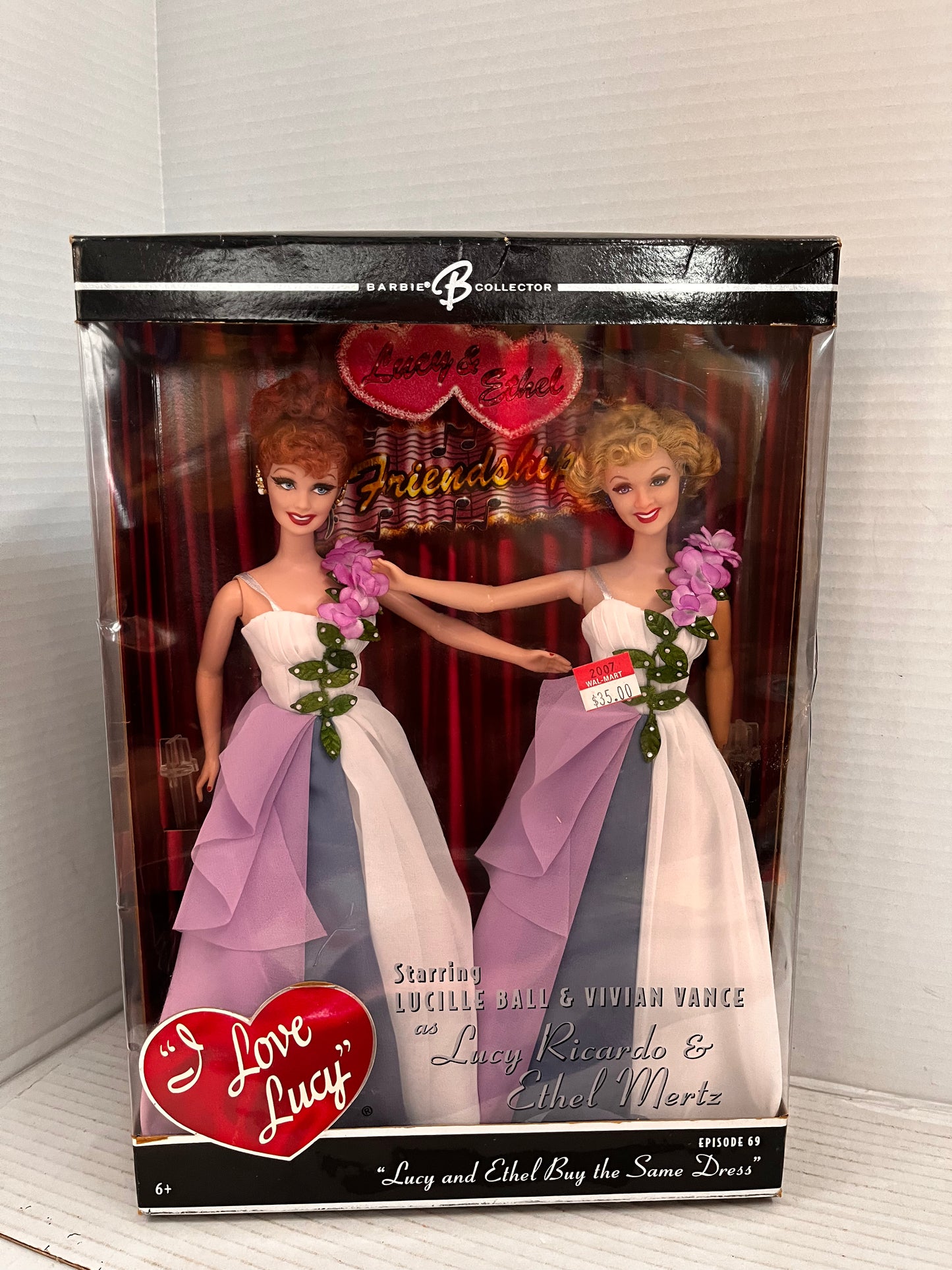 BARBIE I LOVE LUCY EPISODE #69 "LUCY & ETHEL BUY SAME DRESS" DOLL SET NIB