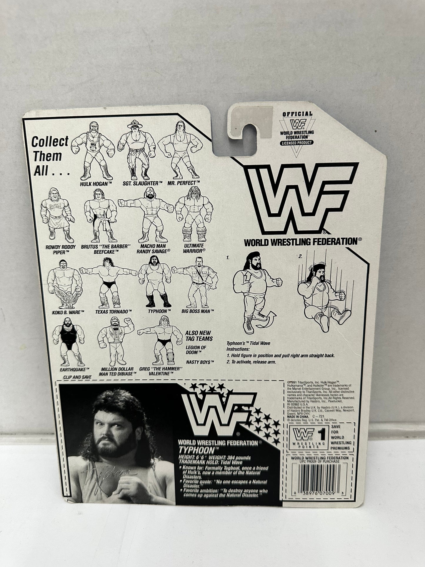Lot 4 Hasbro WWF Wrestling Cards Back ONLY
