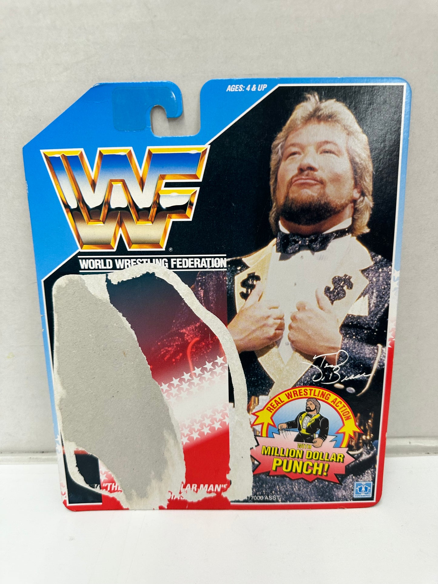 Lot 4 Hasbro WWF Wrestling Cards Back ONLY