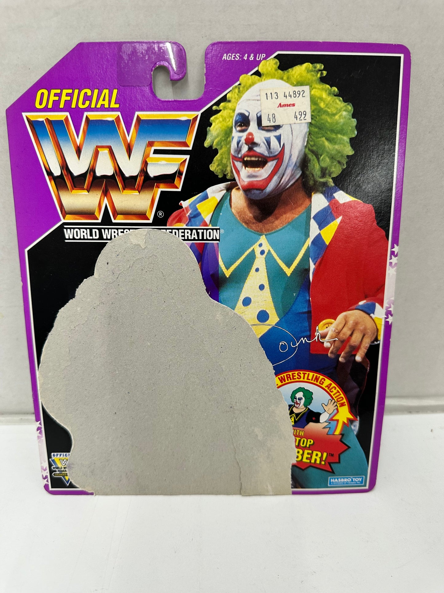 Lot 4 Hasbro WWF Wrestling Cards Back ONLY