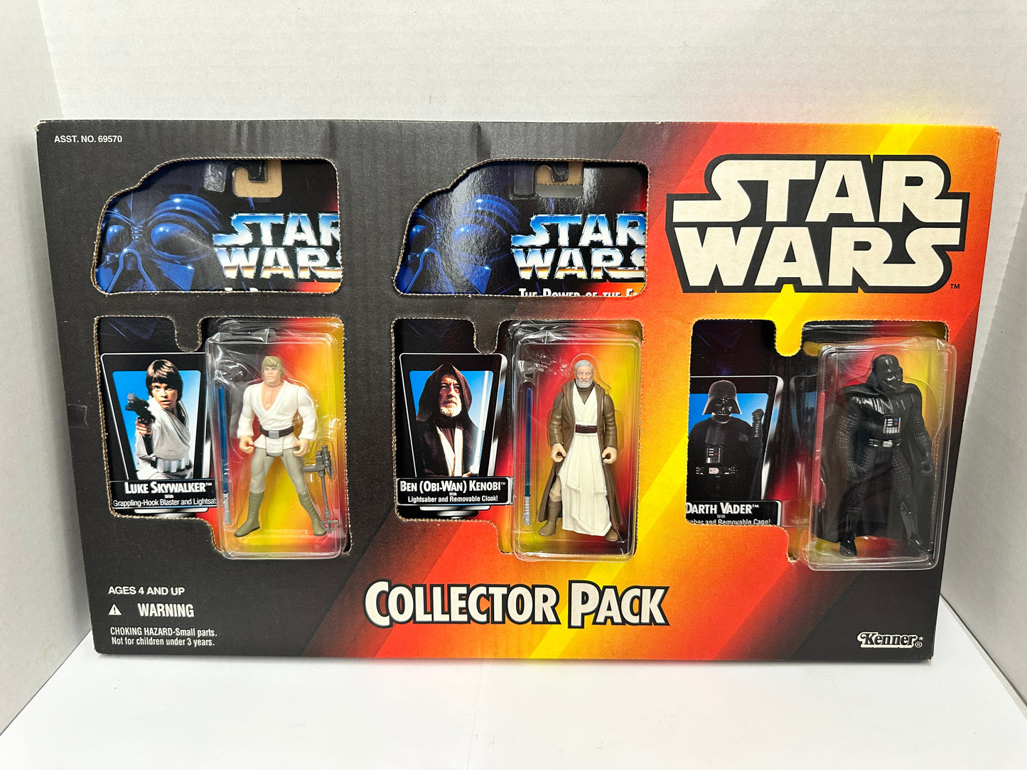 Kenner 1996 Star Wars Collector Pack  Luke, Obi Wan, Darth Vader