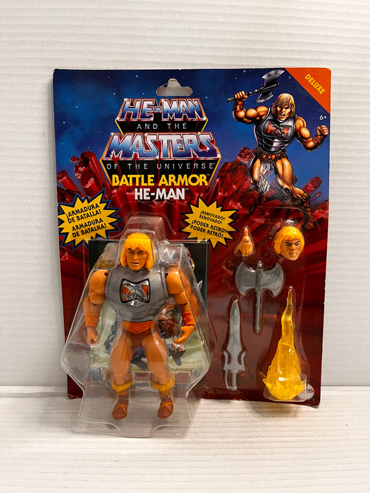 MOTU Origins Battle Armor He-Man Deluxe Figure Set - SPANISH VERSION