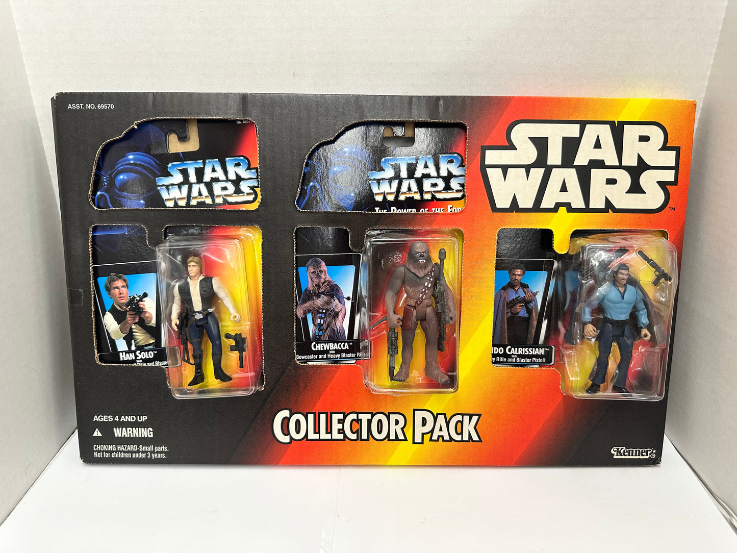 Star Wars Power of the Force Collectors Pack Han, Chewie, and Lando 3 pack