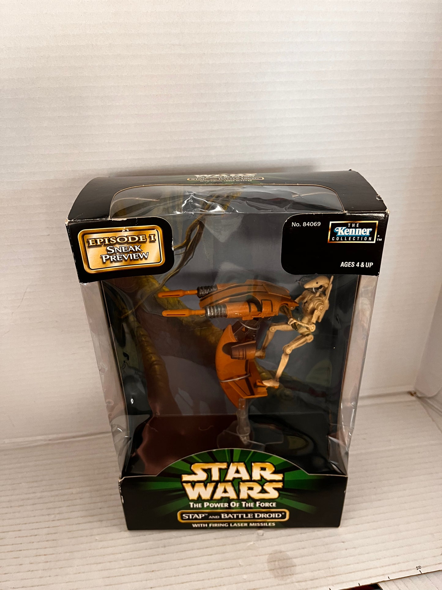 Star Wars STAP & BATTLE DROID w/ Firing Laser Missiles POWER OF THE FORCE Kenner