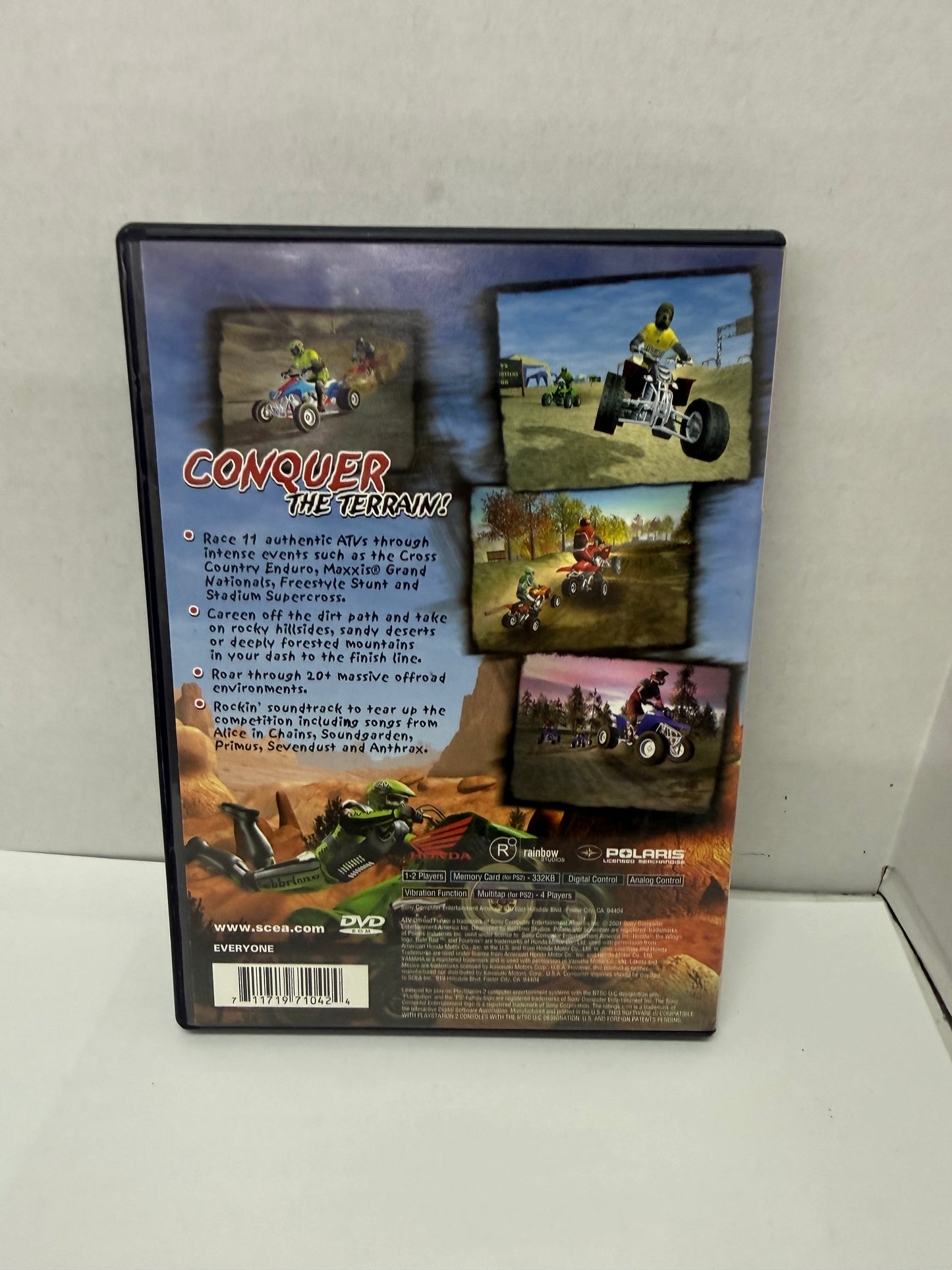ATV Offroad Fury Game Sony PlayStation 2 PS2 2001 in Original Case w Manual