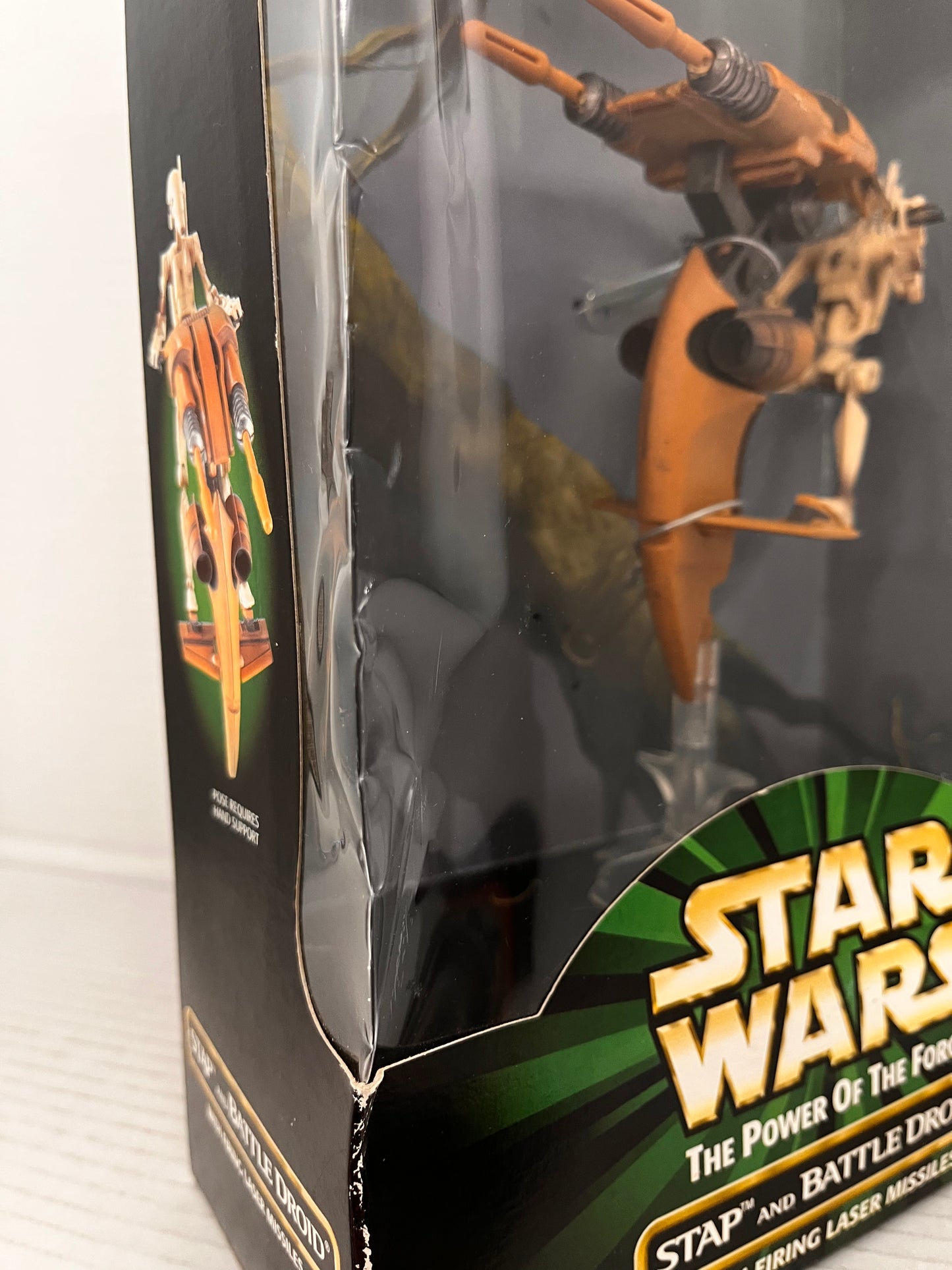 Star Wars STAP & BATTLE DROID w/ Firing Laser Missiles POWER OF THE FORCE Kenner