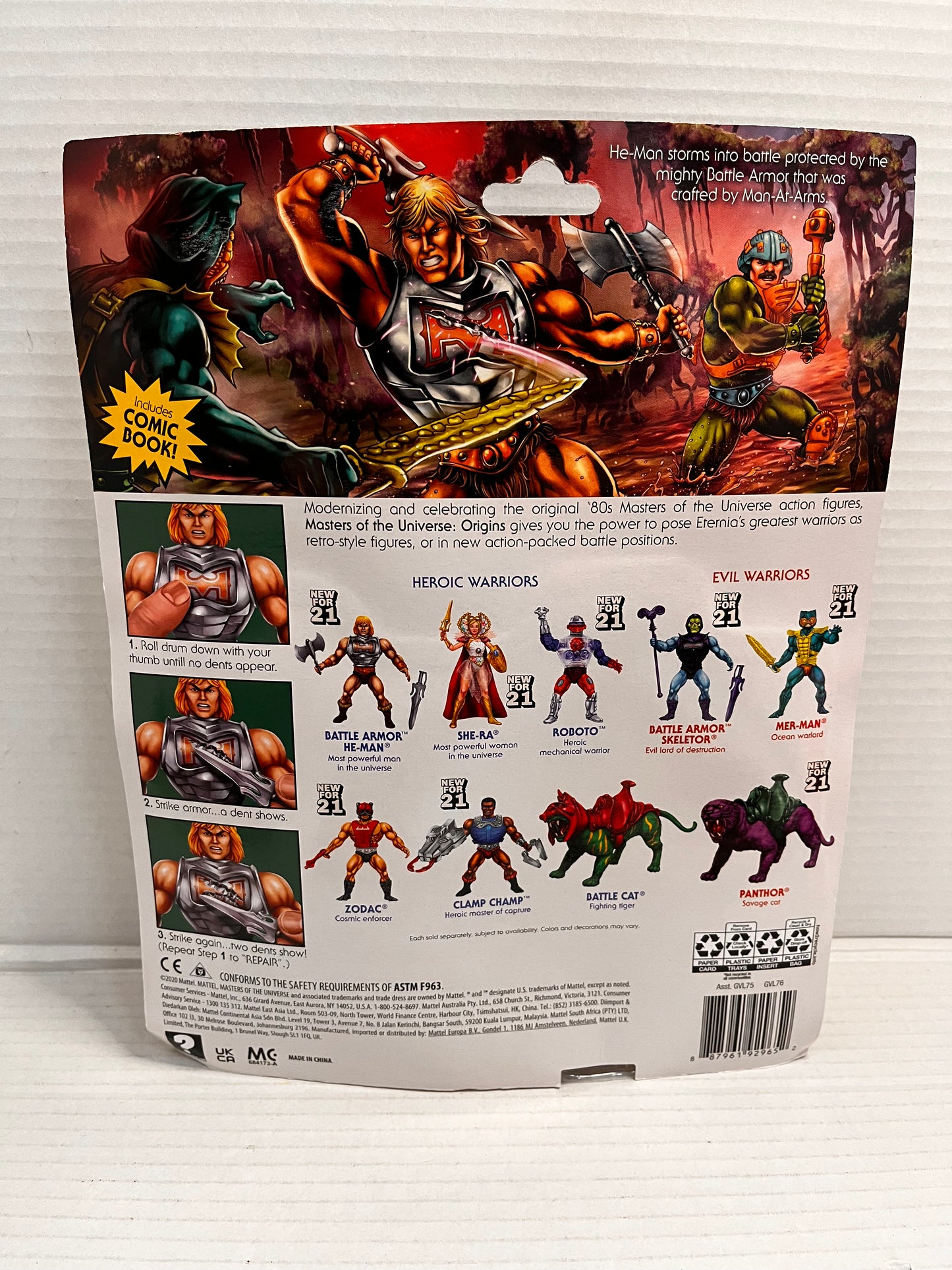 MOTU Origins Battle Armor He-Man Deluxe Figure Set