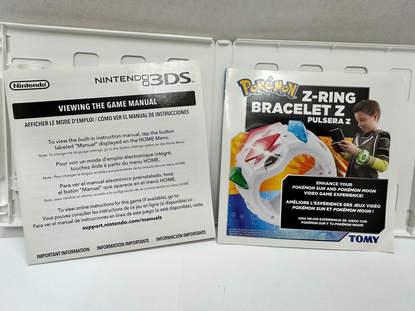 Pokemon Ultra Sun Nintendo 3DS Case And Manual ONLY No Game