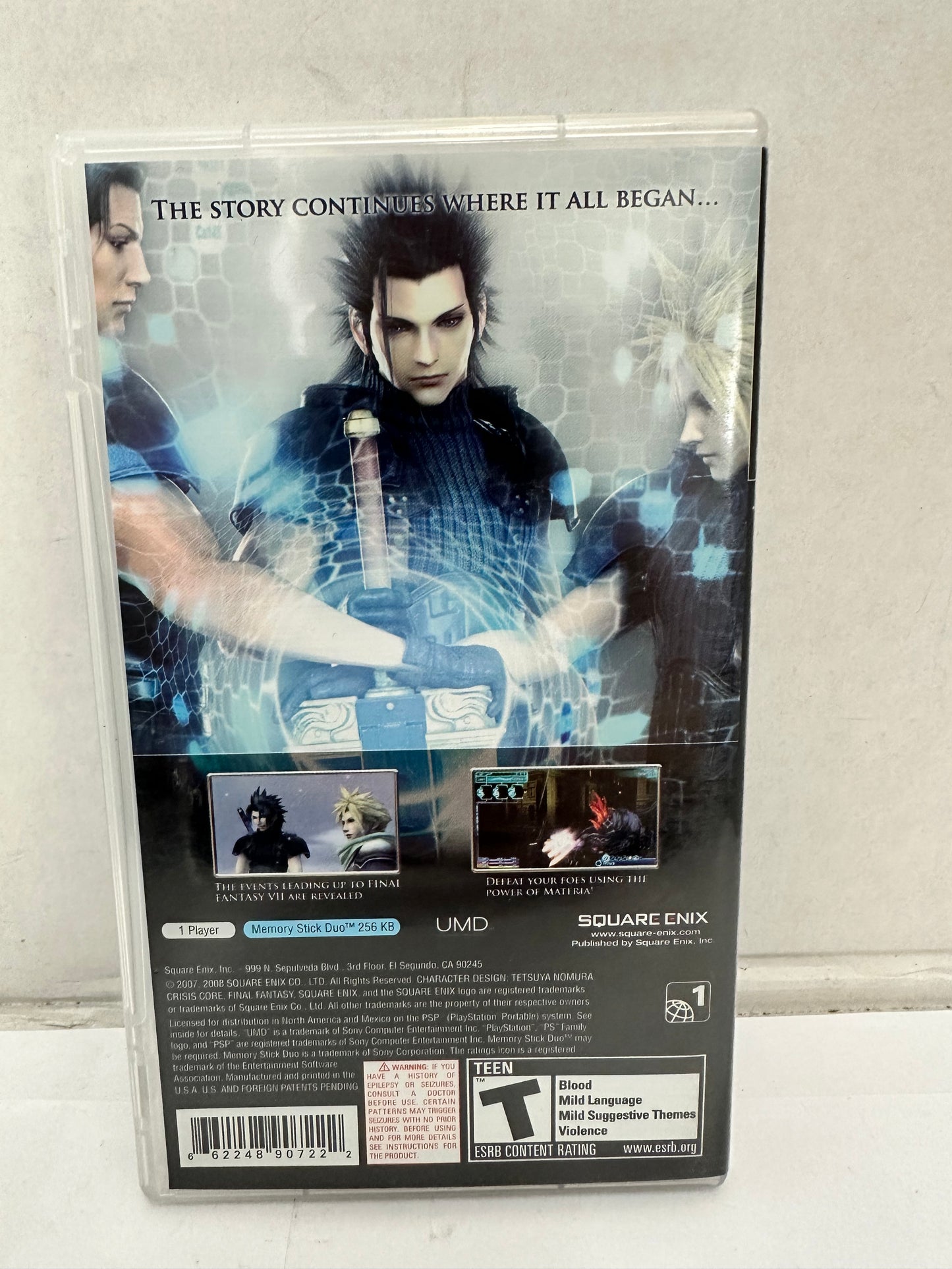 Crisis Core: Final Fantasy VII (Sony PSP, 2008) (ULUS-10336)