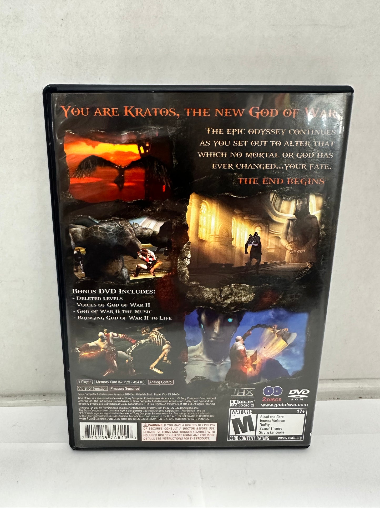 God of War II 2 (PlayStation 2 PS2, 2007) CIB TESTED