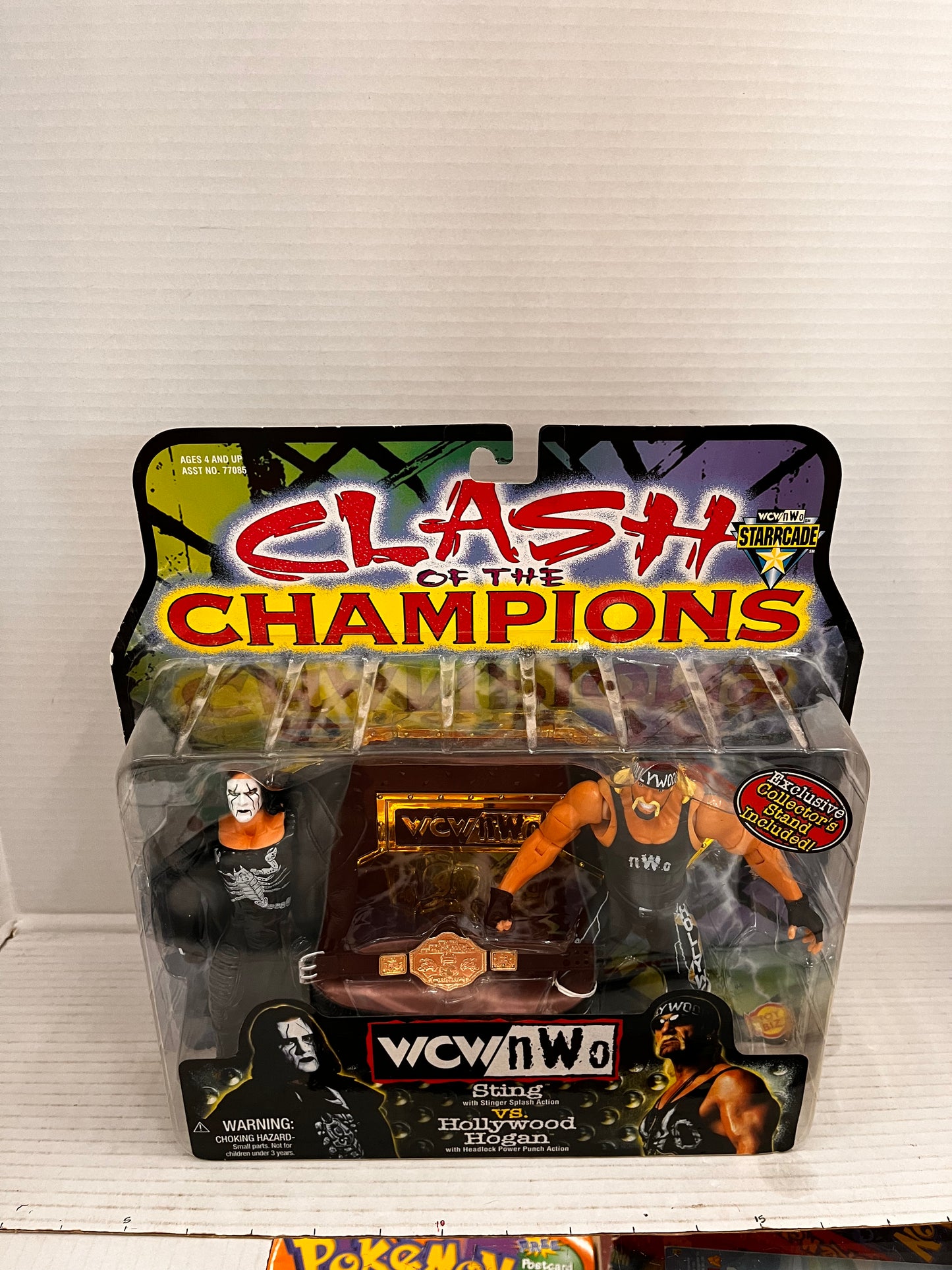 Vintage Wcw Nwo Clash Of The Champions Sting Hogan Wrestling Figure 2 Pack 1999
