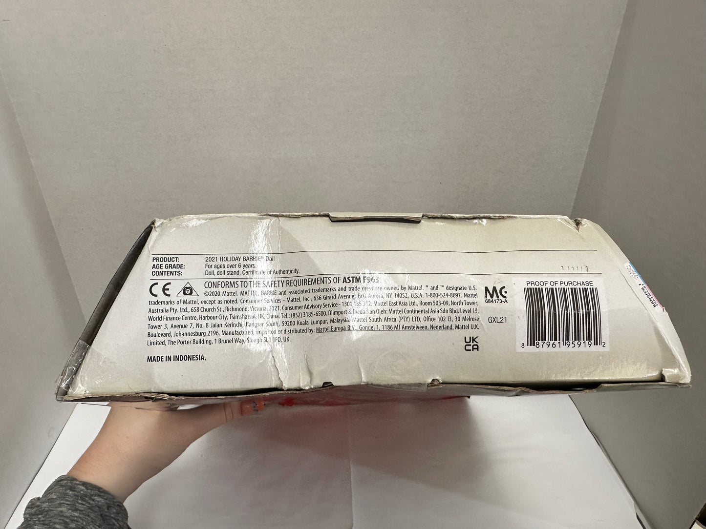 Barbie Signature 2021 Holiday Doll in Silver Gown Open Box Damage