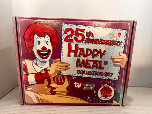 McDonalds 25th Anniversary Happy Meal Collectors Set TY Beanie Babies Set Box
