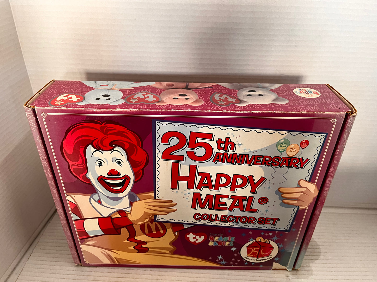 McDonalds 25th Anniversary Happy Meal Collectors Set TY Beanie Babies Set Box