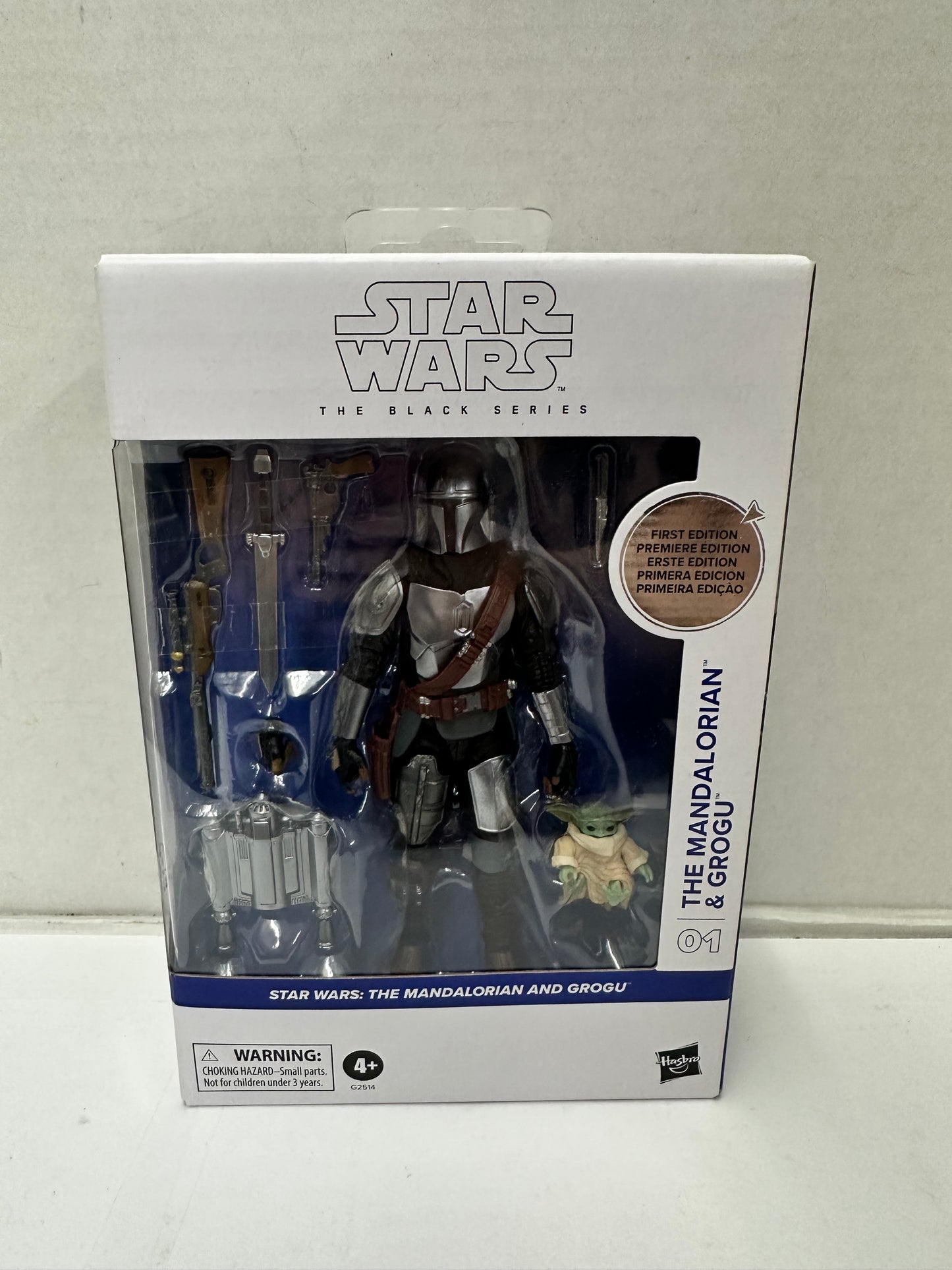 Star Wars Black Series #01 Mandalorian And Grogu Deluxe First Edition White Box