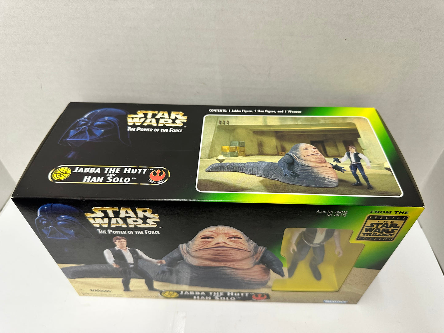Star Wars The Power of the Force Jabba the Hutt and Han Solo Kenner 1997 Sealed