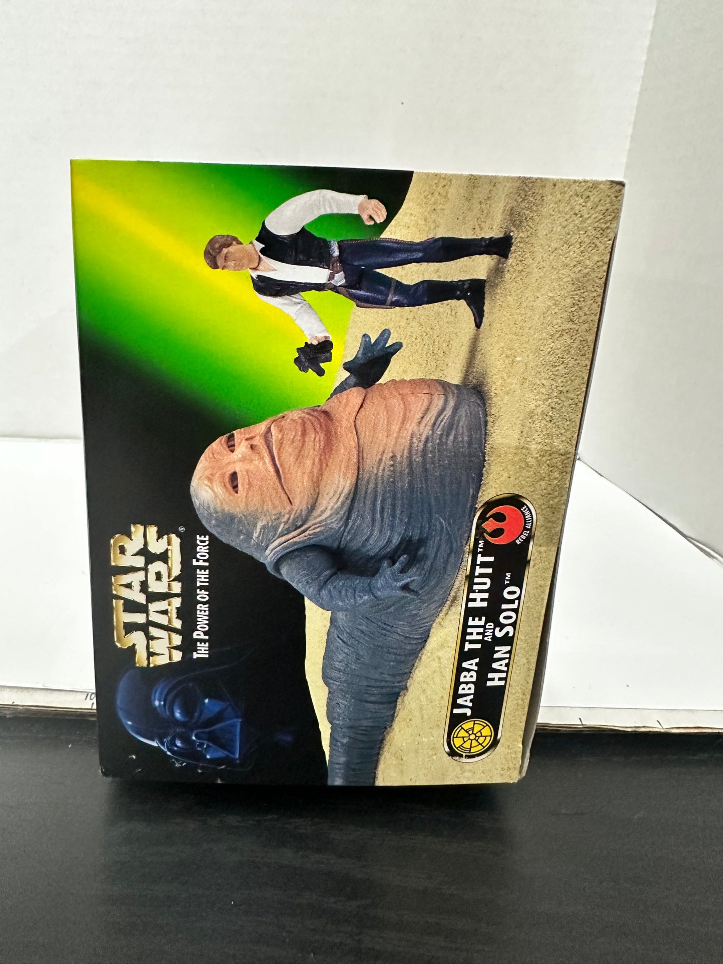 Star Wars The Power of the Force Jabba the Hutt and Han Solo Kenner 1997 Sealed