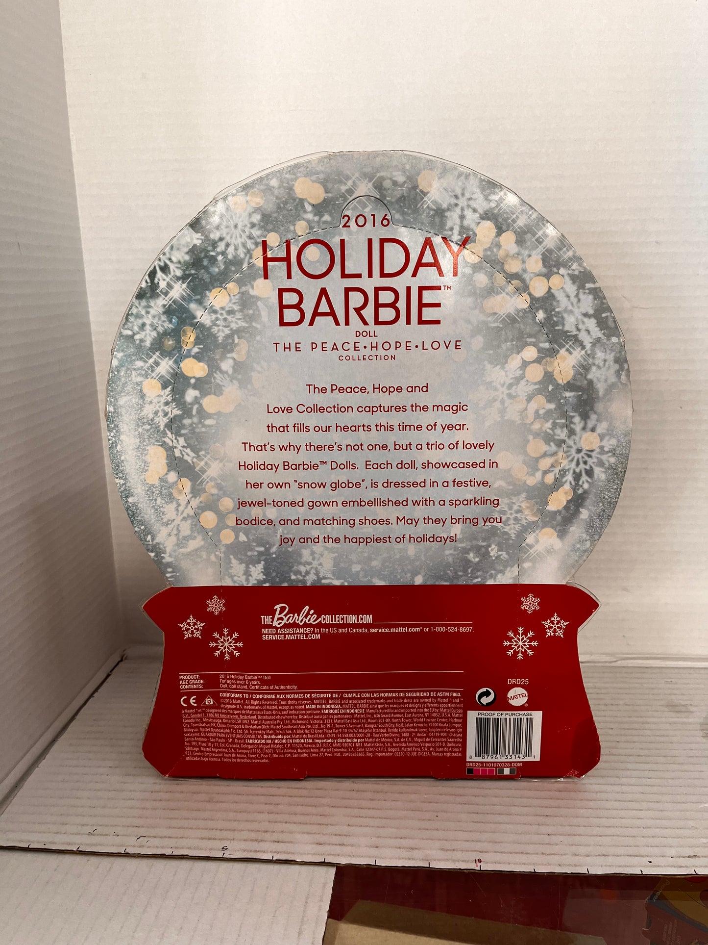 Mattel Holiday Barbie Fashion Doll - The Peace Hope Love