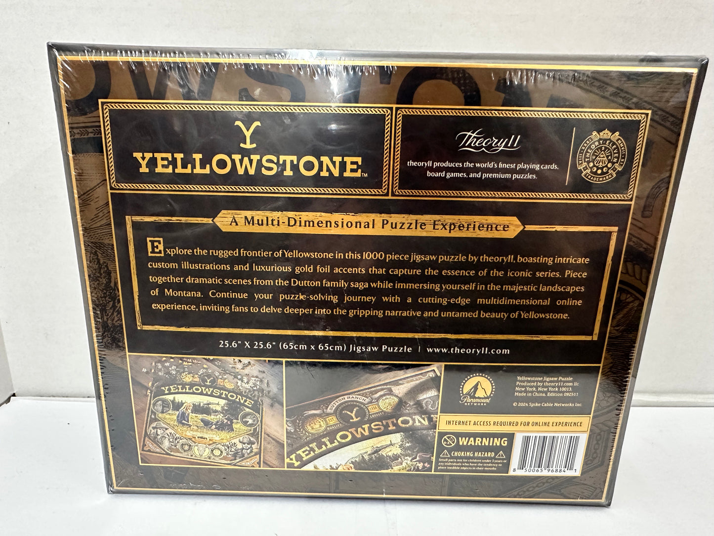 Yellowstone Theory11 Jigsaw Puzzle 1000pc Dutton Ranch Gold Foil NEW