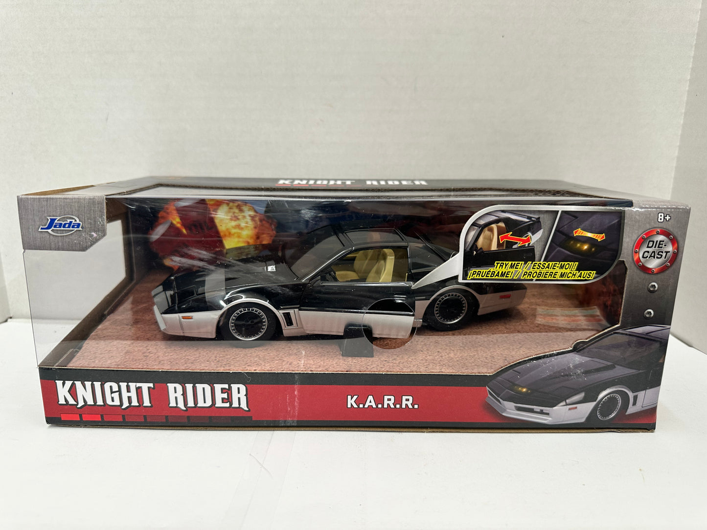 Jada Toys Hollywood Rides K.A.R.R. Knight Rider Toy Car - Black/Silver 1:24