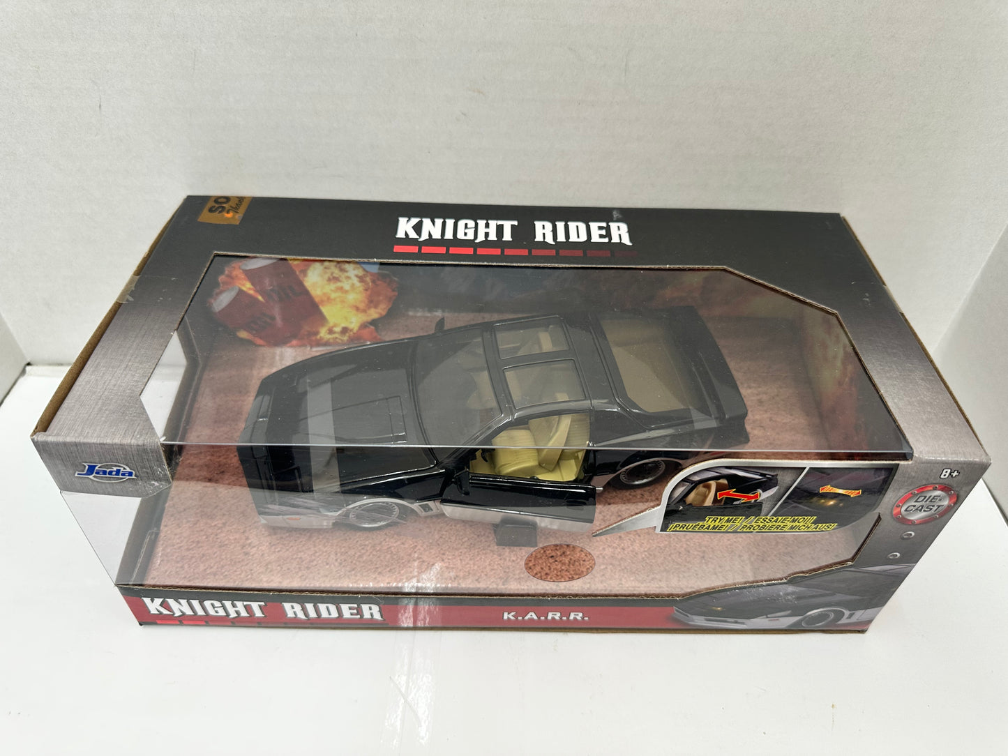Jada Toys Hollywood Rides K.A.R.R. Knight Rider Toy Car - Black/Silver 1:24