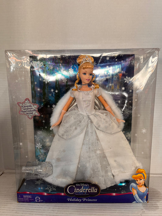 Walt Disney Holiday Princess Cinderella Barbie Doll & Ornament 2004 Mattel