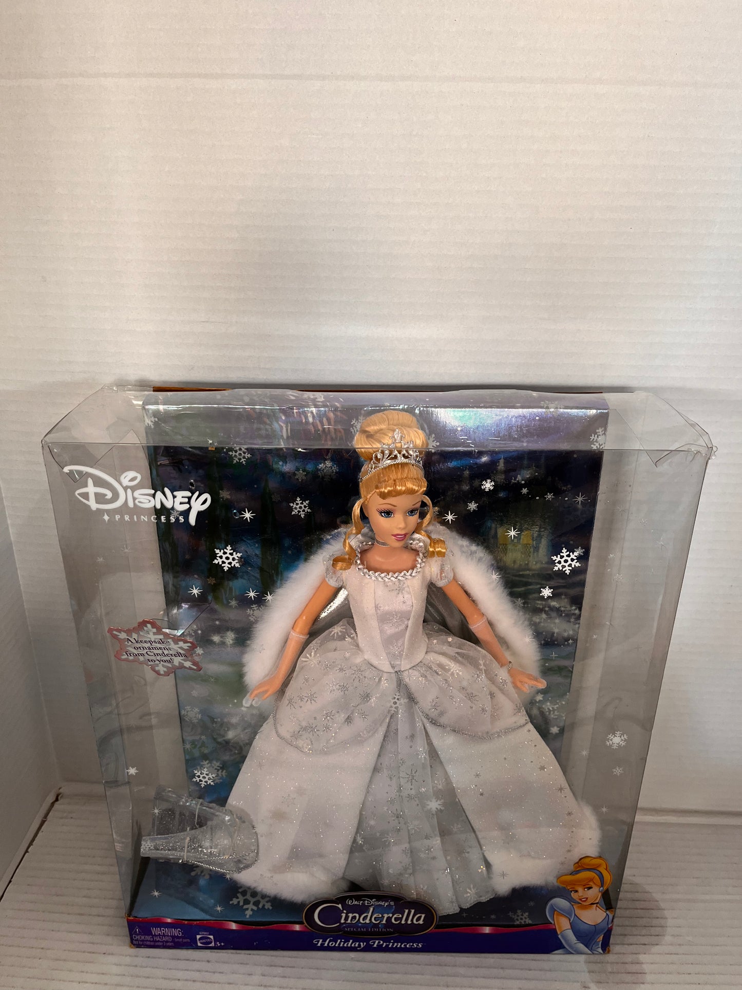 Walt Disney Holiday Princess Cinderella Barbie Doll & Ornament 2004 Mattel