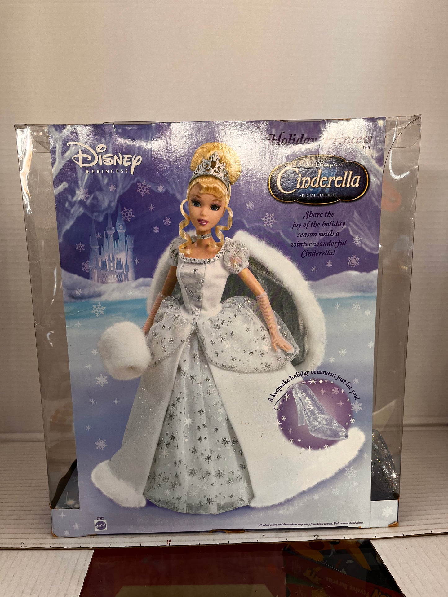 Walt Disney Holiday Princess Cinderella Barbie Doll & Ornament 2004 Mattel