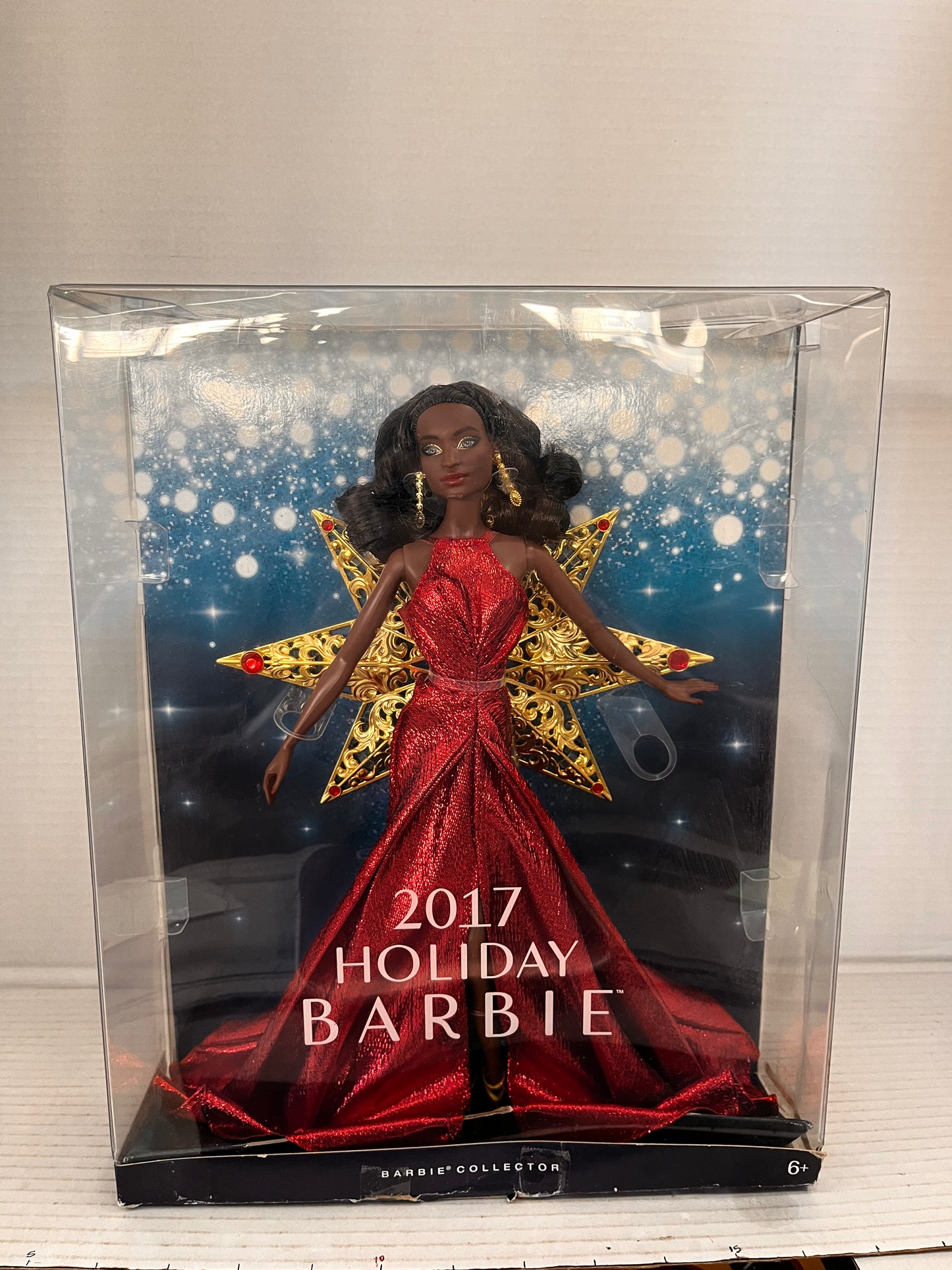 Holiday Barbie Christmas Doll African American Box Damaged