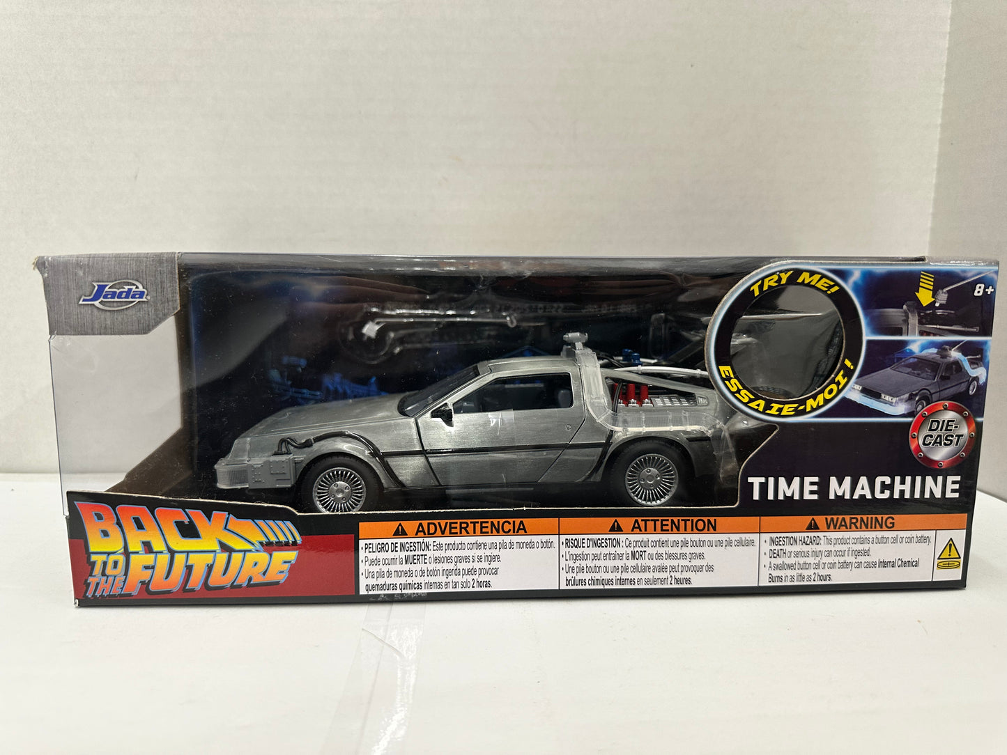 Jada Toys Back to the Future I Time Machine DeLorean light up