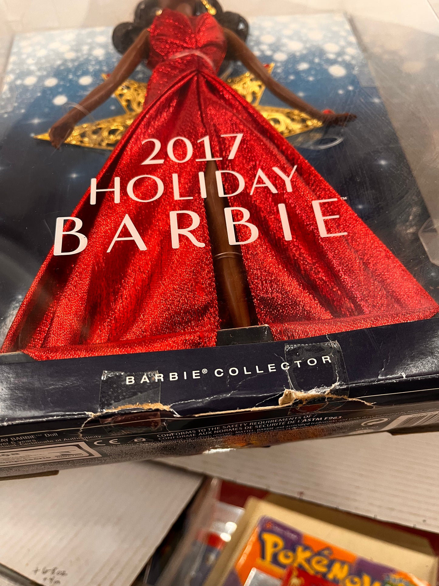 Holiday Barbie Christmas Doll African American Box Damaged