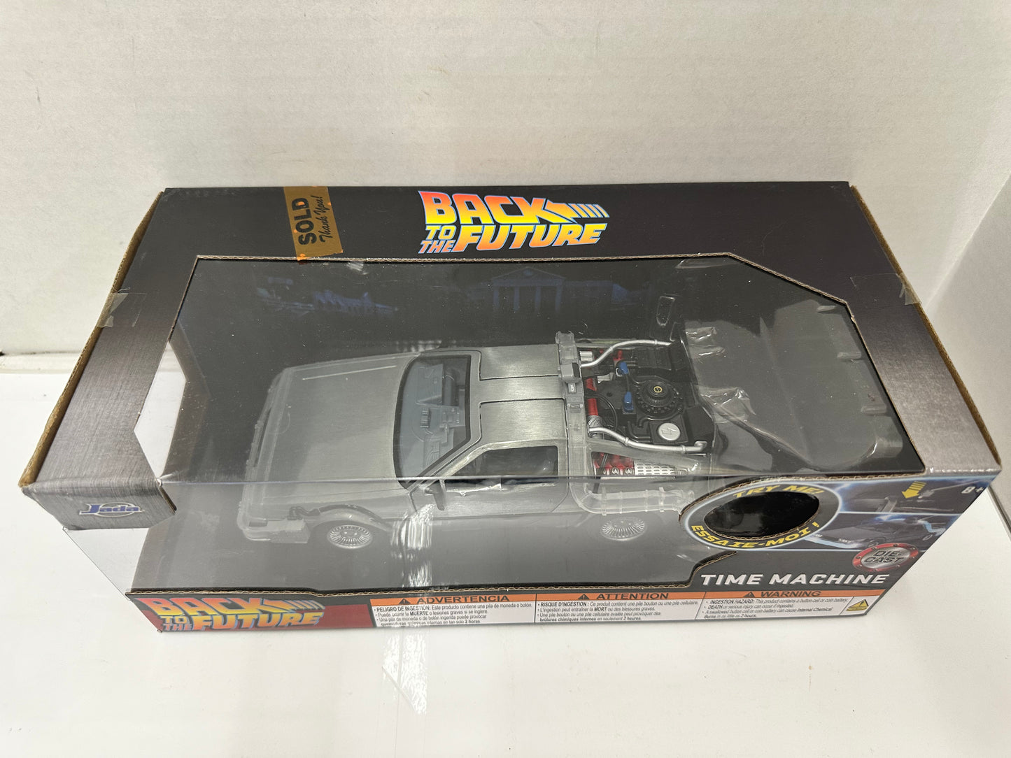 Jada Toys Back to the Future I Time Machine DeLorean light up