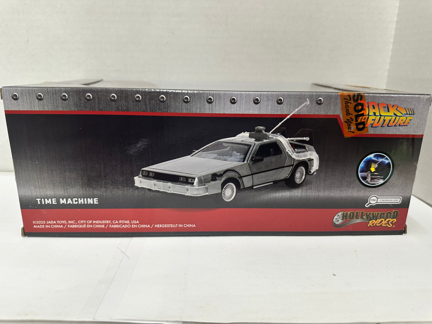 Jada Toys Back to the Future I Time Machine DeLorean light up