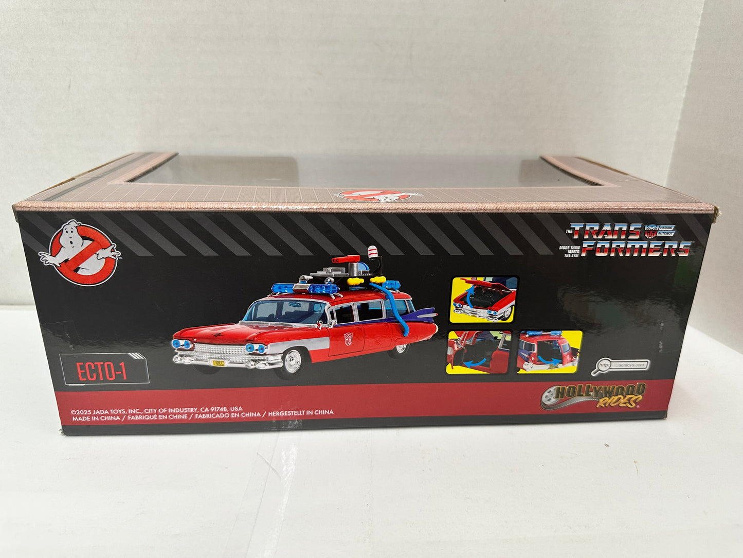 Jada Ghostbusters x Transformers Mashup 1:24 Scale Ecto-1 Die-Cast Vehicle