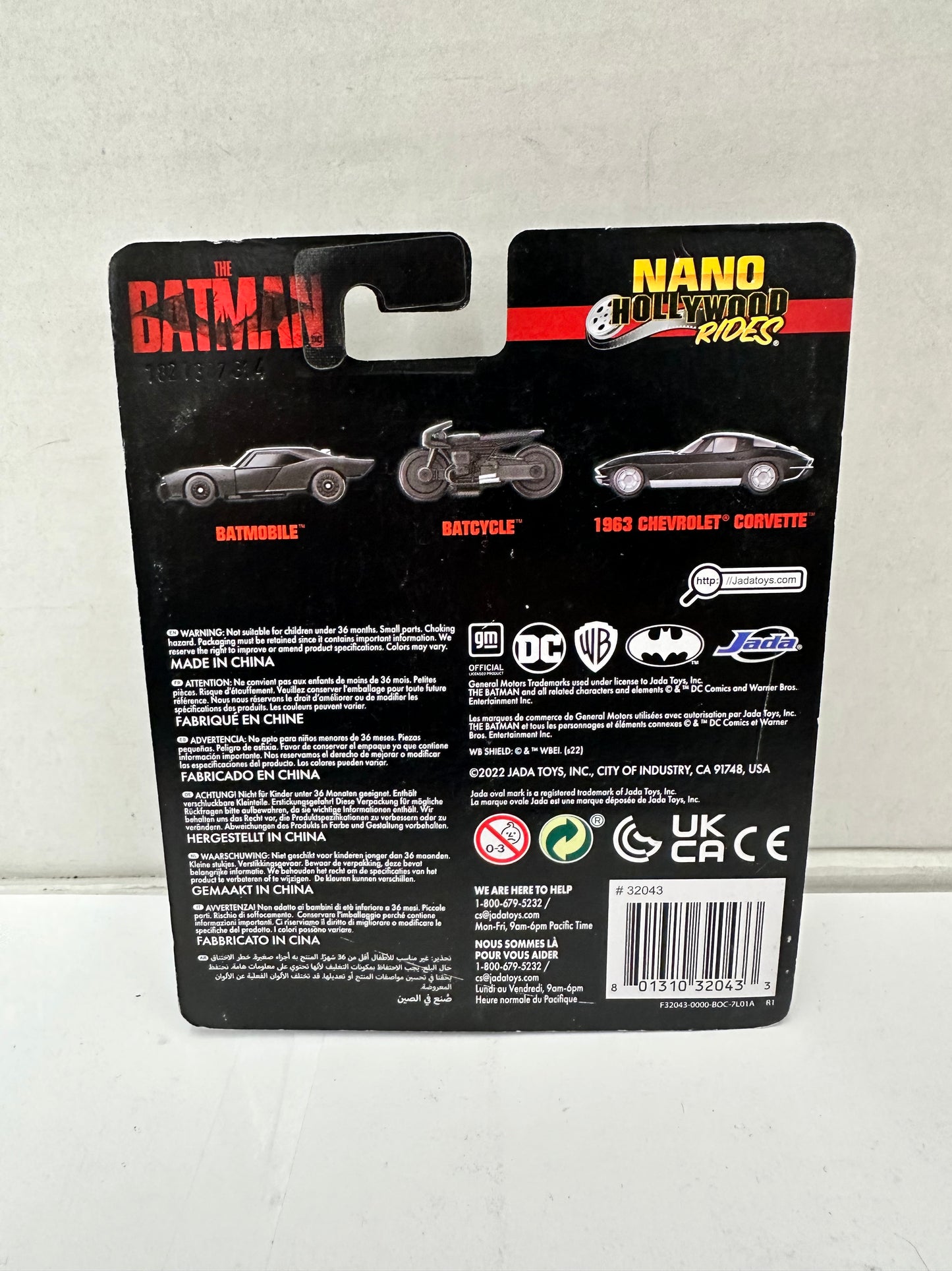 The Batman Nano Hollywood Rides: Jada Toys The Set 3 Pack Die Cast  2022