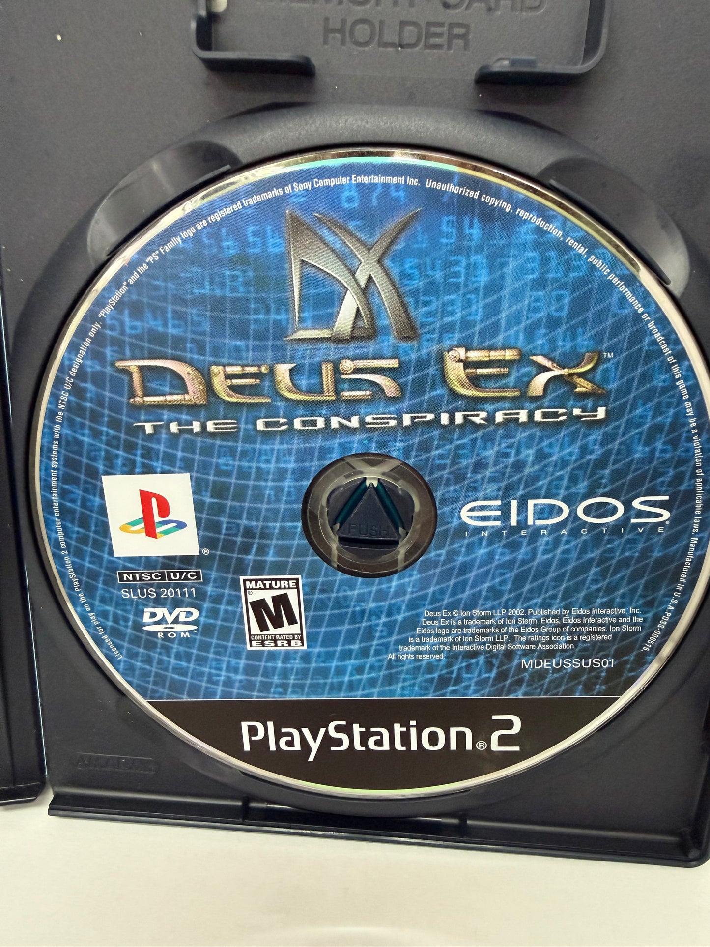 Deus Ex The Conspiracy - Sony Playstation 2 PS2 Missing Manual