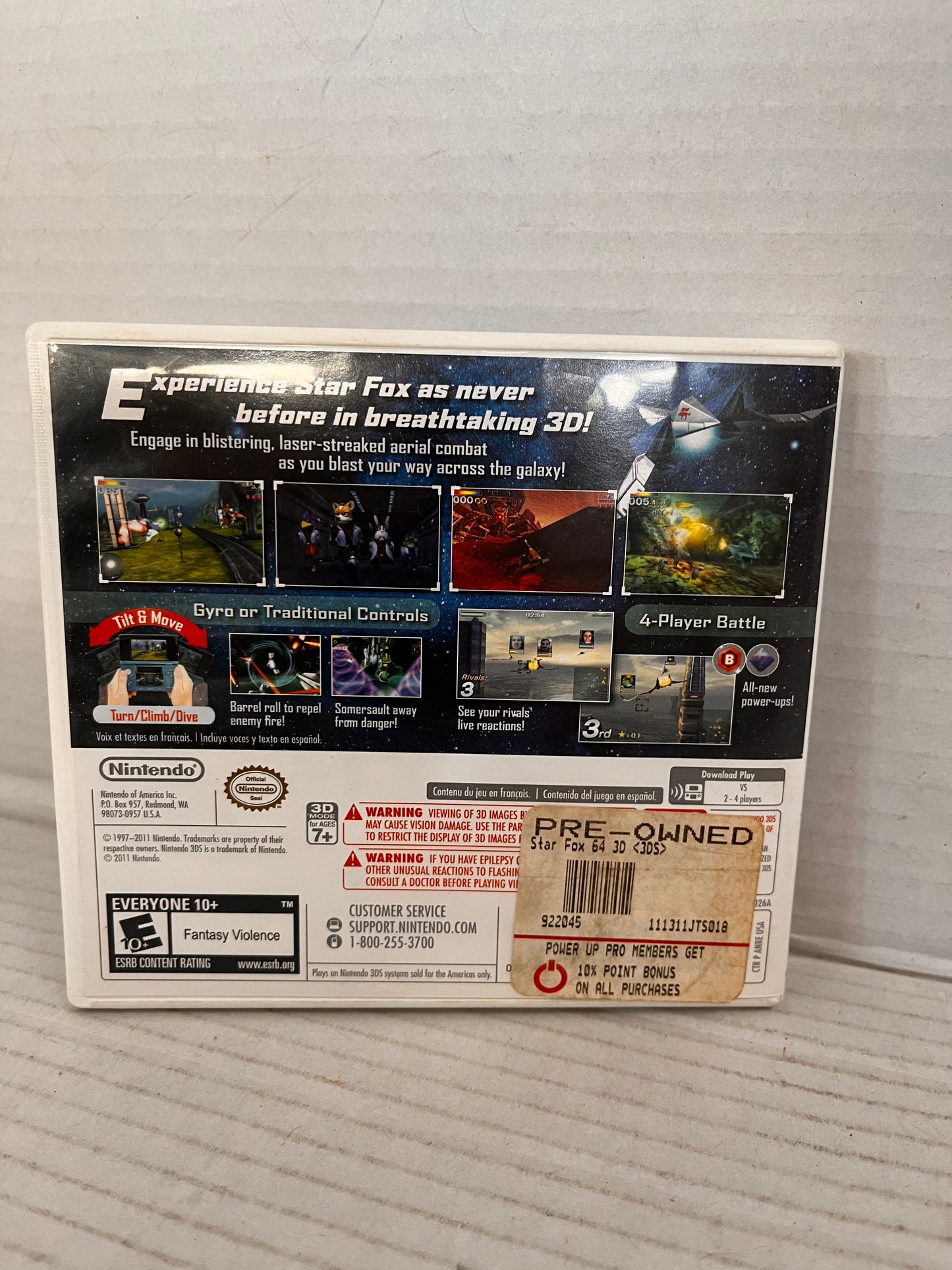 StarFox 64 3D (Nintendo 3DS, 2011) CIB