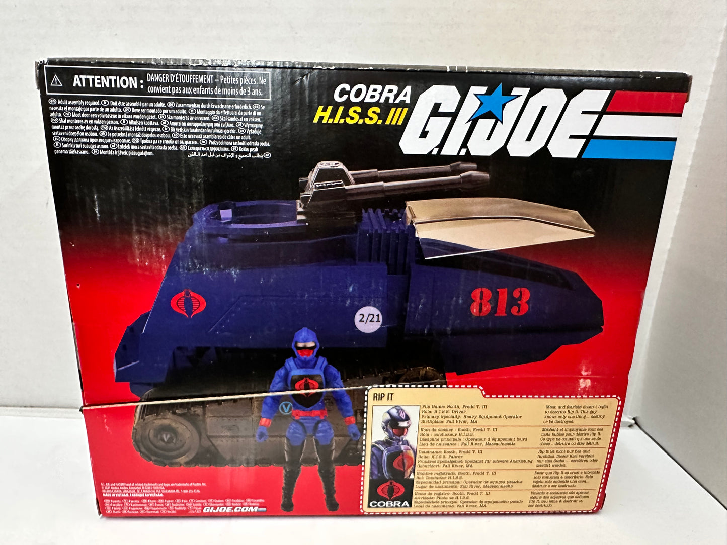 GI Joe Retro Collection Cobra HISS III Tank SEALED Rip It Hasbro