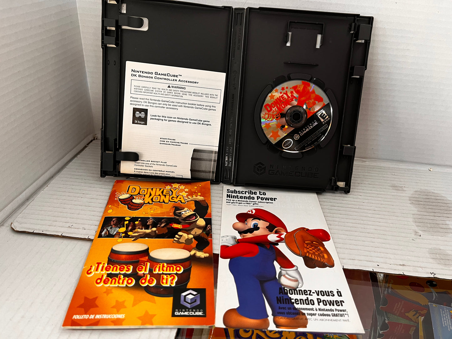 Donkey Konga (Nintendo GameCube, 2004) Game and Manual