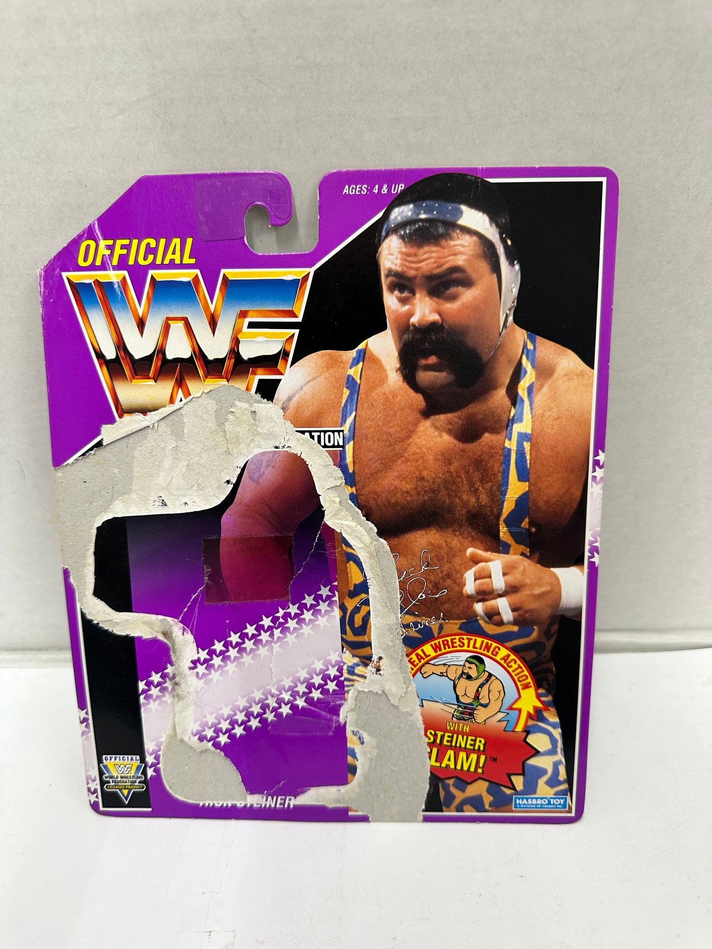 Lot 4 Hasbro WWF Wrestling Cards Back ONLY