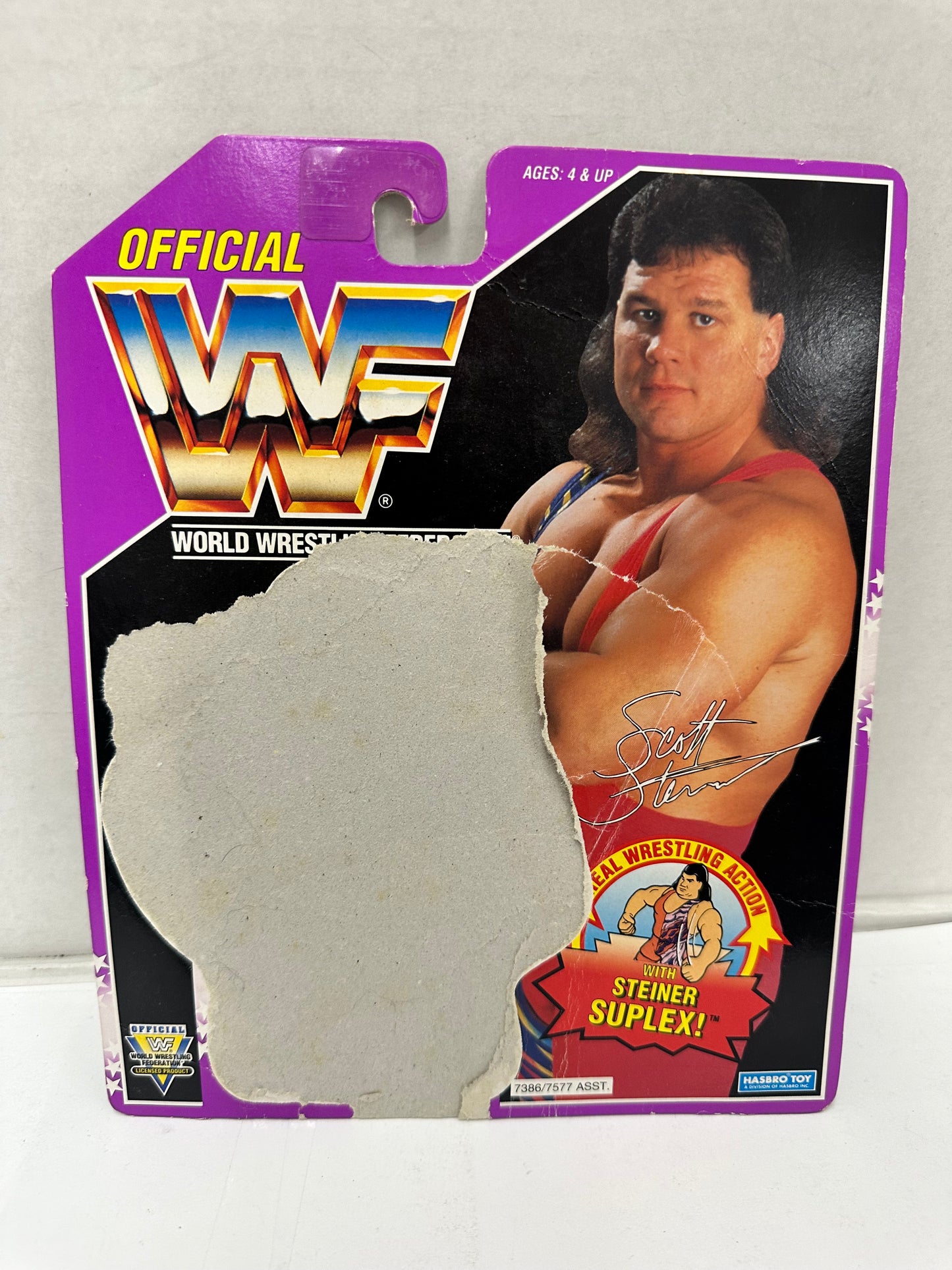Lot 4 Hasbro WWF Wrestling Cards Back ONLY